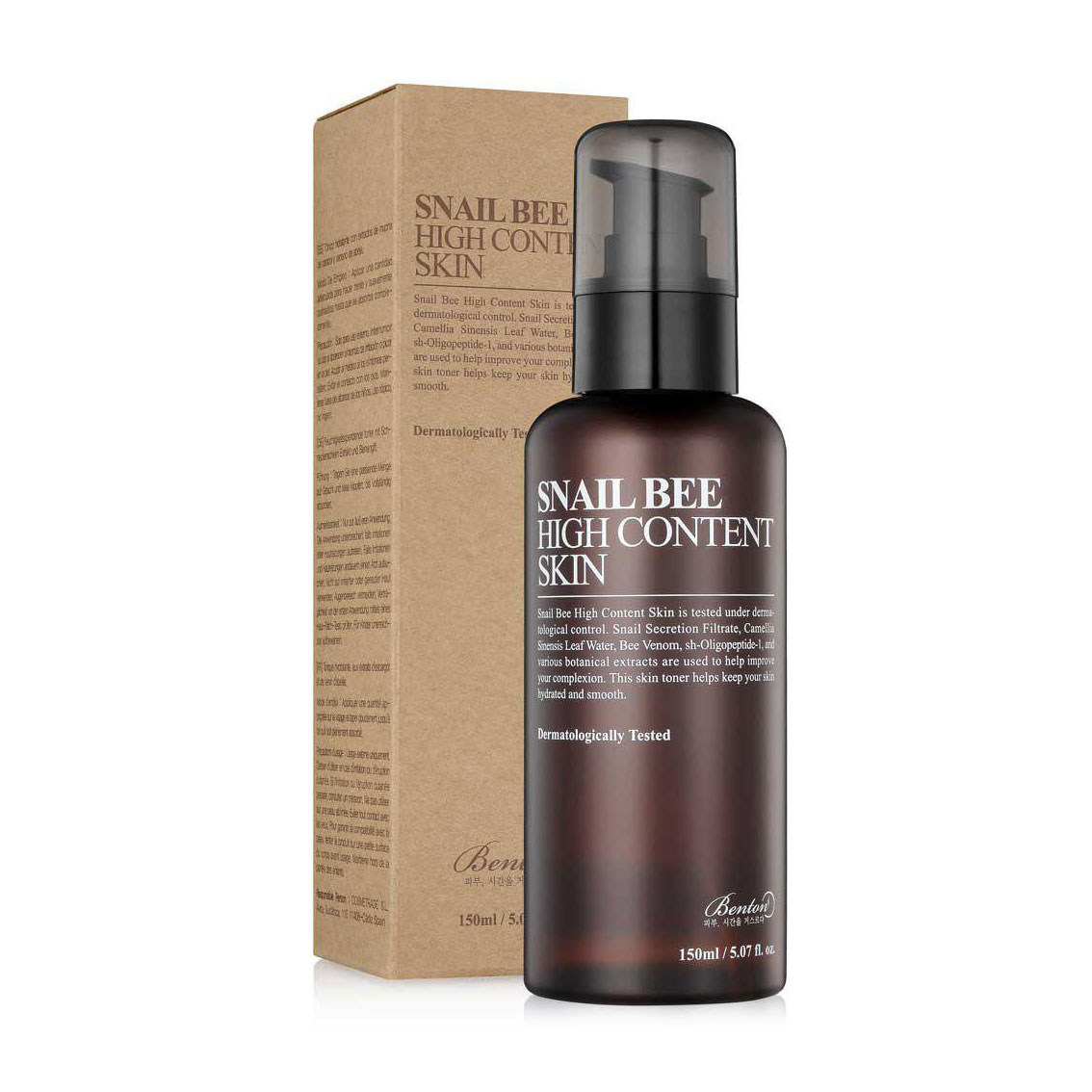 Тонер для обличчя Benton Snail Bee High Content Skin з муцином равлика і бджолиною отрутою, 150 мл