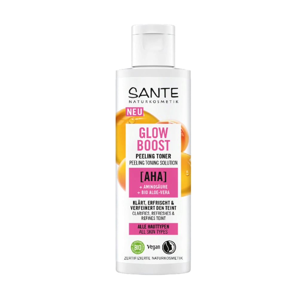 Відлущувальний біотонік для обличчя Sante Glow Boost Peeling Toner з фруктовими АНА-кислотами, 125 мл